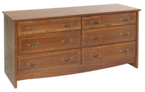Madison Dresser, 6 Drawers, 3 Side by Side, 48"W